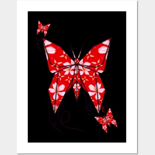 Origami butterflies Posters and Art